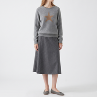 Pull en cachemire pur à motif étoile 100 % pour femme – Collection Hot Sale
