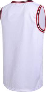 Venta al por mayor de los hombres de malla atlética Baloncesto Jersey con cuello en V Hip Hop Deportes Camisas Fans Tank Top - Product Image 2