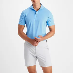 Polo de Golf à logo brodé personnalisé, nouveau Style, col élargi moderne, technologie, à séchage rapide, coupe Slim