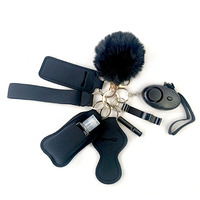 Ensemble de porte-clés de défense personnelle avec cordon de cou et bracelet, vente chaude, accessoires de sécurité personnels mignons
