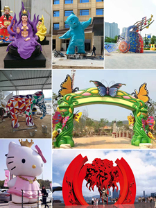 Maßge schneiderte große Outdoor-Glasfaser-Cartoon-Skulptur für Mall Campus Maskottchen Ip Charakter dekorative Ornamente Stress abbau - Product Image 5