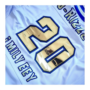 เสื้อเจอร์ซีย์สีทองชุดฟอร์มอเมริกันฟุตบอลเครื่องแบบนักศึกษา - Product Image 1