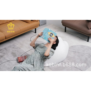 Sillón de Peluche Silly Bear, Reclinable de Tela Blanca para Sala de Estar, Niños y Adultos - Product Image 4