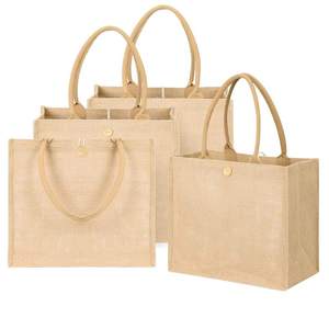 <span class=keywords><strong>Borsa</strong></span> Shopping in <span class=keywords><strong>Juta</strong></span> Naturale, <span class=keywords><strong>Borsa</strong></span> Tote Grande Capacità con Apertura Superiore per Donne - Product Image 4