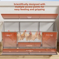 Jaula para Mascotas de Malla Metálica Plegable, Tamaño Grande, Anti-ratones, Anti-cerzos, Jaula para Pollos, Gallinero para Uso Doméstico y Exterior, Cría de Aves de Corral