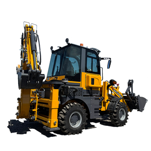 Mountain Raise Cargador de retroexcavadora diésel con rueda articulada de carga de 1,5 toneladas con cambio lateral Excavadora de ambas operaciones - Product Image 2