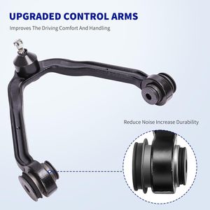 Bras de suspension supérieur avant avec rotule, neuf, garantie 12 mois, pour Chevy Silverado Sierra 1500 99-06, acier noir, 2-4 pouces - Product Image 4