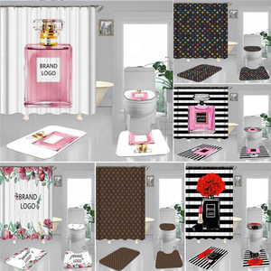 Set <span class=keywords><strong>di</strong></span> Tappetini da <span class=keywords><strong>Bagno</strong></span> <span class=keywords><strong>di</strong></span> <span class=keywords><strong>Lusso</strong></span> con Stampa Digitale 3D Personalizzata, Tende da Doccia e Tappetini <span class=keywords><strong>di</strong></span> Marche Famose - Product Image 2