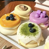 Jouet soufflé anti-stress en forme de dessert fraise matcha, simulation alimentaire, balle à presser pour le bureau