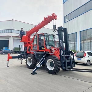 5 <span class=keywords><strong>Ton</strong></span> Forklift truk derek, penggerak empat roda semua medan Forklift ekor derek - Product Image 1