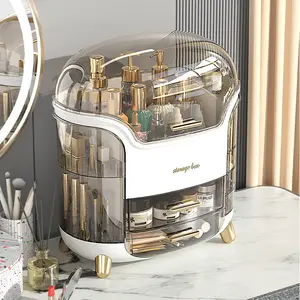 Mode Tahan Air Kapasitas Besar 10 Laci Kotak Penyimpanan Kosmetik Plastik Desktop Makeup Perhiasan Perawatan Kulit Organizer Bin