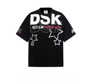 T-shirt 100% Cotone Pesante ad Alta Densità con Motivo Stellare Celeste e Grafica Tipografica, Vestibilità Ampia con Spalle Cadenti e Silhouette Squadrata - Product Image 6