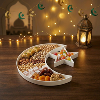 10 inch Ramadan Halvemaan & Stervormige PAL Materiaal PE Plastic Pulp Gegoten WENPACK Model 098 Cadeaubak Eid Voedselverpakking