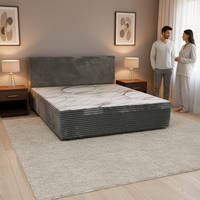 Lit moderne et confortable, 100% rembourré en tissu éponge, écologique, réglable, taille King, haute densité 45D, emballé sous vide
