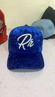5-delige Dobby fluwelen baseballcap & snapback pet 100% fluweel promotioneel met stippen/fruitmotieven