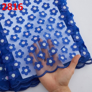 2816 di alta qualità Guipure francese <span class=keywords><strong>Tulle</strong></span> netto pizzo con pietre per abito da sposa <span class=keywords><strong>rosa</strong></span> ricamato 3D fiori di pizzo francese con perline - Product Image 2