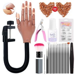Mano <span class=keywords><strong>de</strong></span> práctica <span class=keywords><strong>para</strong></span> <span class=keywords><strong>uñas</strong></span> acrílicas, <span class=keywords><strong>manos</strong></span> postizas móviles flexibles, kit <span class=keywords><strong>de</strong></span> <span class=keywords><strong>uñas</strong></span> <span class=keywords><strong>de</strong></span> mano <span class=keywords><strong>de</strong></span> entrenamiento <span class=keywords><strong>de</strong></span> manicura <span class=keywords><strong>para</strong></span> principiantes - Product Image 1