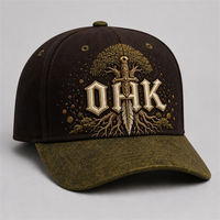 Casquette de baseball personnalisée style Old English, 5 panneaux, visière incurvée, style Dad Hat, streetwear urbain West Coast, vente en gros, faible MOQ
