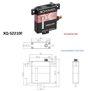 Servo Digital XQ POWER de 11kg 22kg.cm, Motor sin Núcleo, Tamaño Compacto, <span class=keywords><strong>para</strong></span> Drones, Modelos RC, Piezas de UAV <span class=keywords><strong>para</strong></span> Drones de Ala Fija - Product Image 3