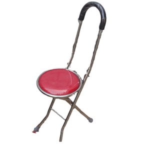 Bastón Plegable de Acero Inoxidable Morning Rise, Ligero, con Asiento Rojo, para Ayuda a la Movilidad de Personas Mayores - Product Image 5