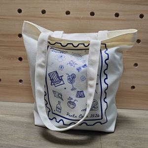 Promotional Gift Custom Stamp Print <b>Canvas</b> <b>Tote</b> Bag Drawstring Pouch Set Travel Souvenir - Product Image 1