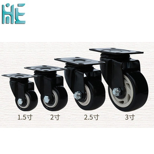 1, 5-3 Zoll 360-Grad-PVC-Drehstahl Leise Hochleistungs-Lenkräder mit Brems möbel rolle - Product Image 4