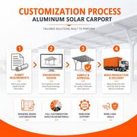 Estructura de Soporte Impermeable de Aluminio para Sistema de Montaje de Carport Solar Residencial y Comercial, Soporte para Paneles Fotovoltaicos, Refugio para Estacionamiento
