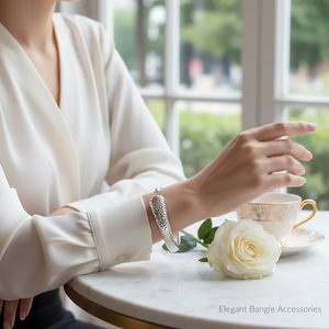 Bracciali Eleganti con Cerniera Placcati in Oro, Accessori di Moda - Product Image 3