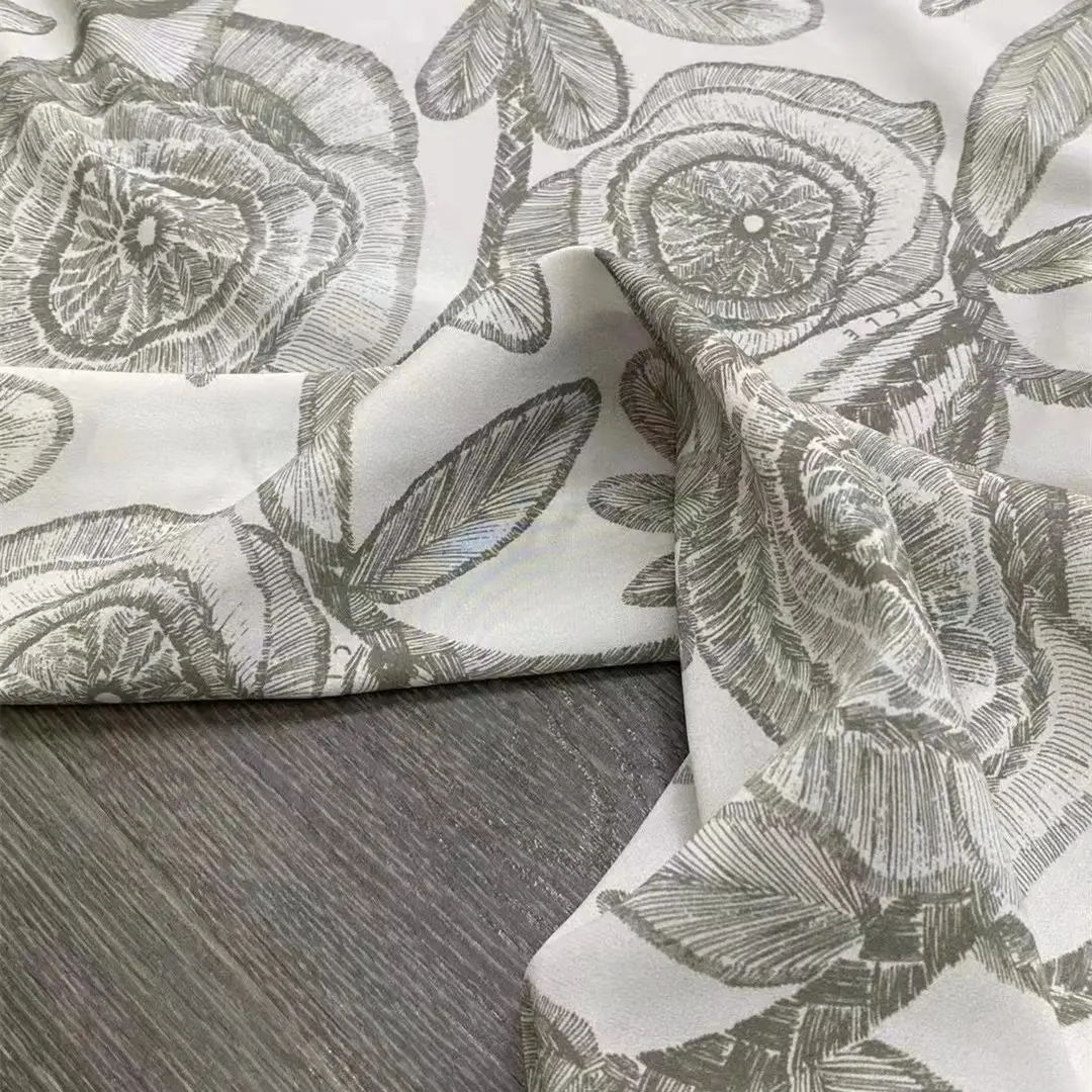 Comércio de tecido de seda impresso da china com preço