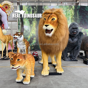 Animatronic Lion 하이 시뮬레이션 현실적인 Animatronic 모델 실물 크기 공원 사자 - Product Image 6