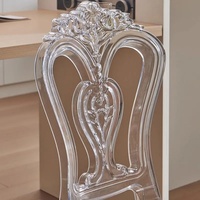 Meilleure vente de chaises de banquet meubles d'hôtel chaise de salle à manger en plastique transparent chaises de trône de palais de mariage en acrylique pour événements