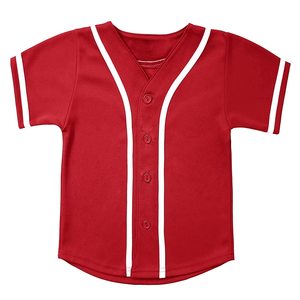 Grosir kaus Baseball anak-anak, baju atasan olahraga bisbol berkancing Hip Hop pribadi untuk anak laki-laki dan perempuan - Product Image 5