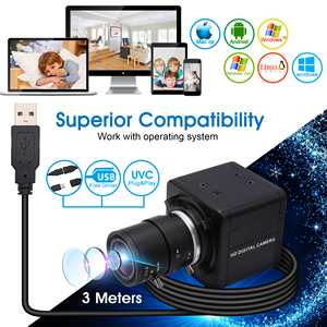 Caméra de <span class=keywords><strong>surveillance</strong></span> vidéo USB ELP 3840x2160 4K, Sony IMX317, mini microphone, webcam USB avec étui - Product Image 6