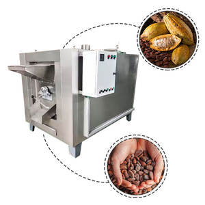 High Quality 50-200kg/h Cocoa Bean Coffee Roaster Machine Gas/Electric Heated Multifunction Nuts Soybean Roasting Machine 304 - Product Image 1