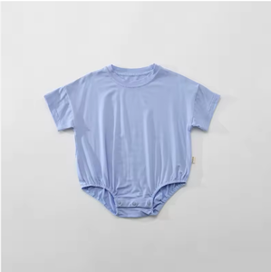 Mono de bebé unisex de verano de manga corta con monograma, tipo burbuja, talla grande, para gatear, fabricante mayorista - Product Image 3