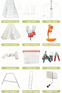 Galvanizli tel taşınabilir 3 4 Tier a-frame tavuk kümesi anti-predator küçük köy tavuk evi 1-Year garanti kanatlı kafes - Product Image 5