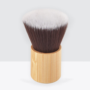 FIORTIA Brocha de <span class=keywords><strong>Maquillaje</strong></span> de Bambú Mini de Alta Calidad con Cerdas Densas Personalizable, Brocha Kabuki de Punta Plana, Brocha <span class=keywords><strong>para</strong></span> Polvo OEM - Product Image 1
