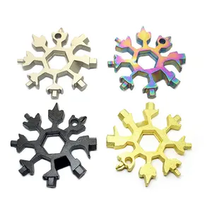 2023 Hot selling Multitool Wrench Hand Tool 18 In 1 Stainless Steel Pocket Multi Tools Fidget Snowflake Spinner