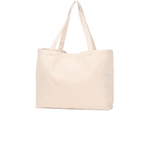 Sac fourre-tout en toile de coton à grande capacité avec logo personnalisé imprimé, MOQ 100, prix bas - Product Image 1