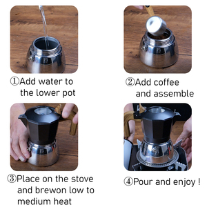Cafetera <span class=keywords><strong>Moka</strong></span> de Aluminio de 2 Válvulas, Extracción de Alta Presión, <span class=keywords><strong>Crema</strong></span> Abundante, Tapa Hueca Transparente Anti-Salpicaduras, Cafetera Espresso para Estufa - Product Image 5