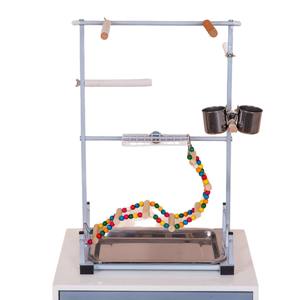 Tırmanma merdiveni oyun alanı tezgah ve kuş salıncak oyuncak kuş malzemeleri ile büyük papağan eğitim istasyonu - Product Image 5