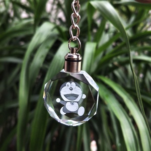 Llavero de cristal con <span class=keywords><strong>foto</strong></span> grabada con láser 3D personalizado, regalo de negocios con el logotipo del equipo del club, llaveros y mosquetones promocionales - Product Image 1