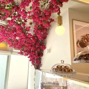 Plantes de Bougainvilliers en Soie à Longue Tige, Fleur de Prune, Triangle Unique, Rouge, Rose, <span class=keywords><strong>Bleu</strong></span>, pour Mariage - Product Image 1