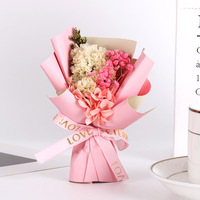 Buket Bunga Kering Mini Pengawet Bunga Tahan Lama Forget-Me-Not Mawar Dekorasi Mobil Hadiah Hari Guru