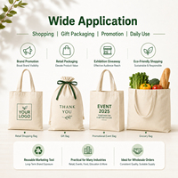 Juego de Bolsas de Compras de Color Verde Oscuro en Varios Tamaños con Asas en Contraste para Embalaje Minorista, Muestras y Programas OEM, Bolsa de Tela de Algodón Personalizada