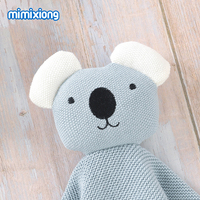 Couverture de sécurité en peluche pour bébé, Animal mignon, tête de Koala, couette de bébé, broderie, jouets en peluche doux, Offre Spéciale