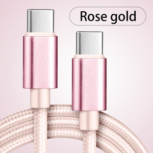 OEM USB C 1m 2M 3m cáp dữ liệu lớn nylon bện 3A nhanh chóng sạc Loại C đến C cáp truyền nhanh cho điện thoại Samsung - Product Image 3