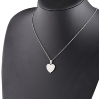 Collar de Acero Inoxidable Personalizable y Moderno con Colgante en Forma de Corazón con Acabado Espejo LITING