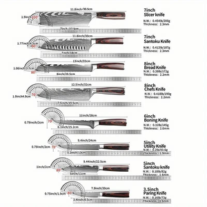 Juego <span class=keywords><strong>de</strong></span> Cuchillos <span class=keywords><strong>de</strong></span> <span class=keywords><strong>Cocina</strong></span> LONSDOW <span class=keywords><strong>de</strong></span> Lujo, 10 Piezas, Mango <span class=keywords><strong>de</strong></span> Madera Pakka, 8 Pulgadas, Alta Calidad, Cuchillo Multiusos, Cuchillo para Pelar, Santoku, Cuchillo para Sushi, Cuchillo <span class=keywords><strong>de</strong></span> <span class=keywords><strong>Chef</strong></span> - Product Image 6