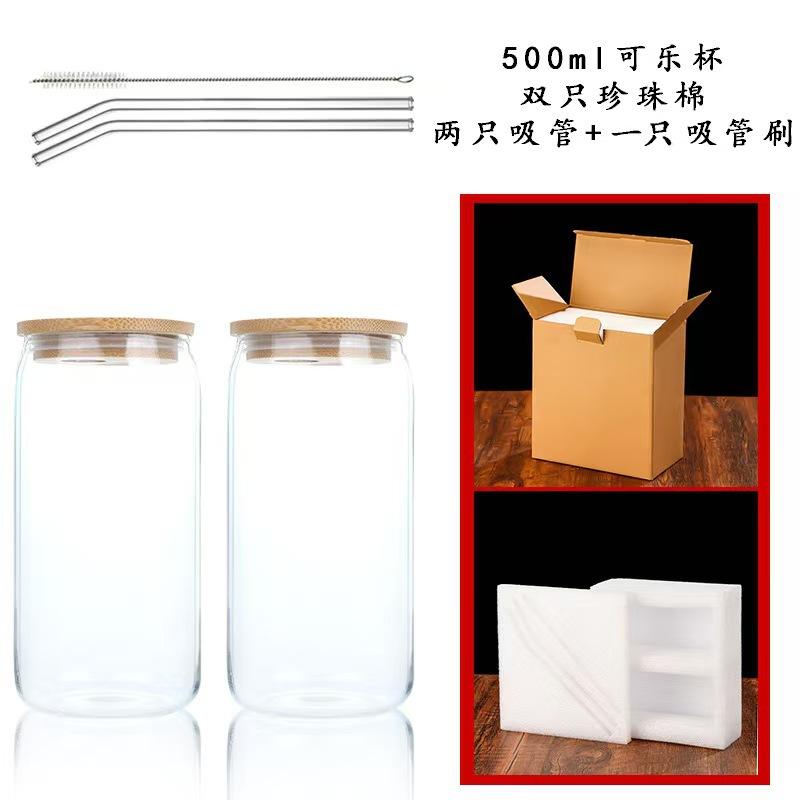 Carton de 500 ml, 2 bouchons, paille, brosse, coton perlé.